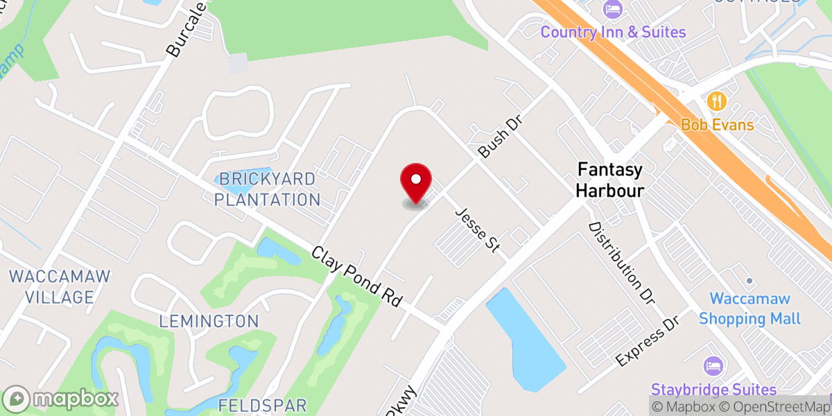 Map showing location of Calvary Chapel Myrtle Beach