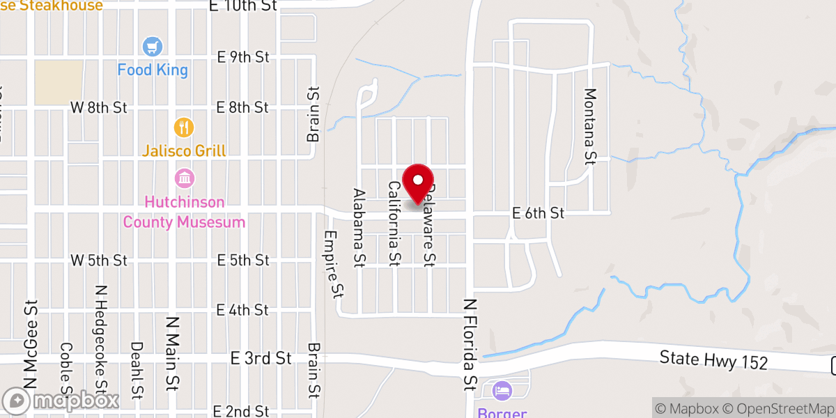 Map showing location of Primera Iglesia Bautista