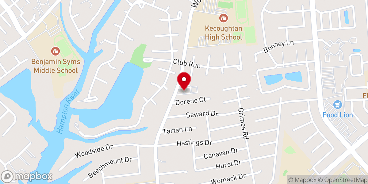Map showing location of Peninsula Church of Christ