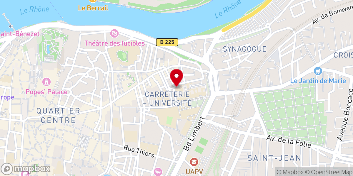 Map showing location of Chapelle sainte Marthe