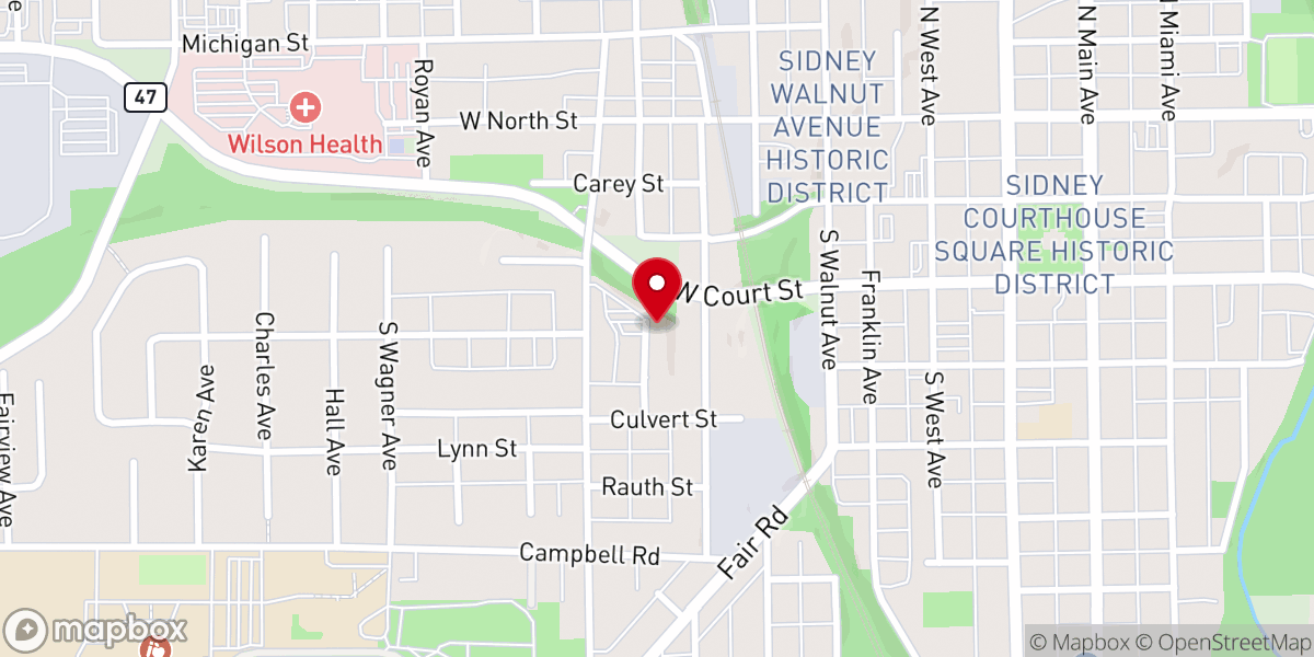 Map showing location of Sidney Apostolic Temple