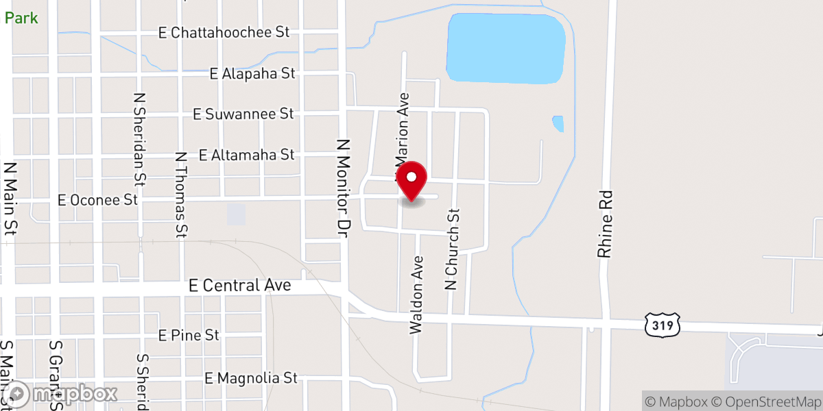 Map showing location of Joy Temple Full Gospel Baptist Church
