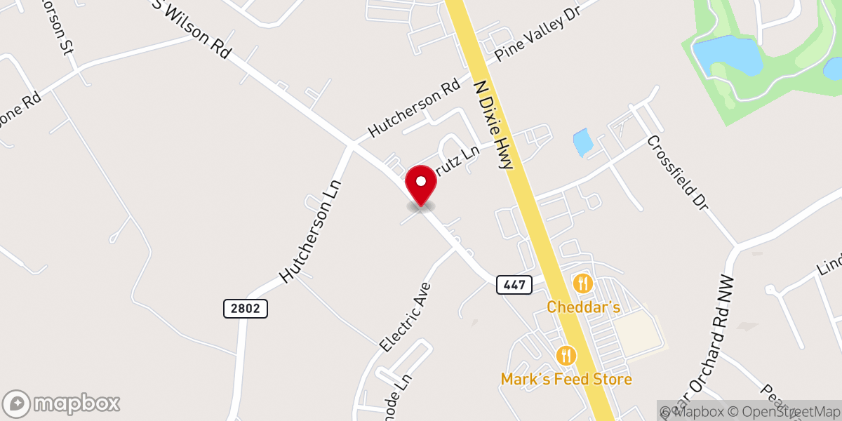 Map showing location of Bethel Independent Baptist Church