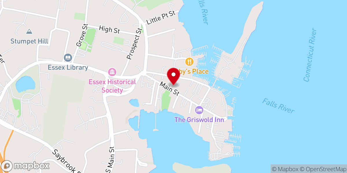 Map showing location of St John's Episcopal Church