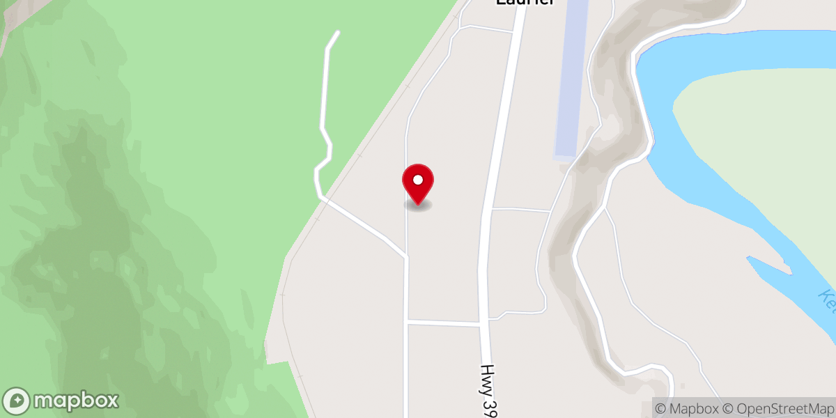 Map showing location of Laurier, WA 99146