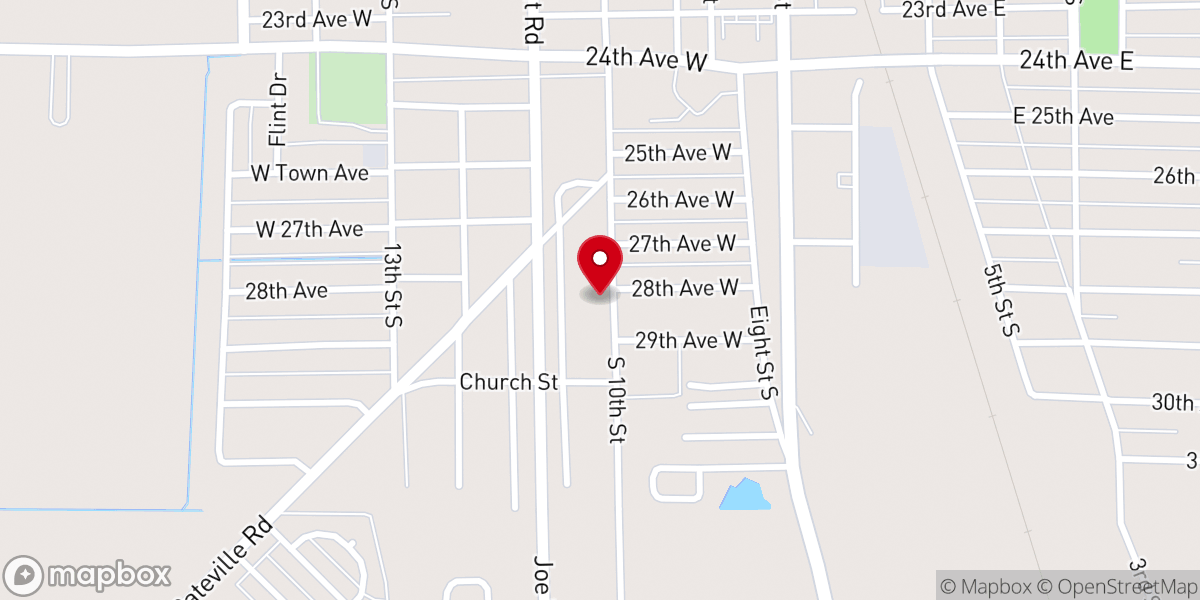 Map showing location of Brown Chapel