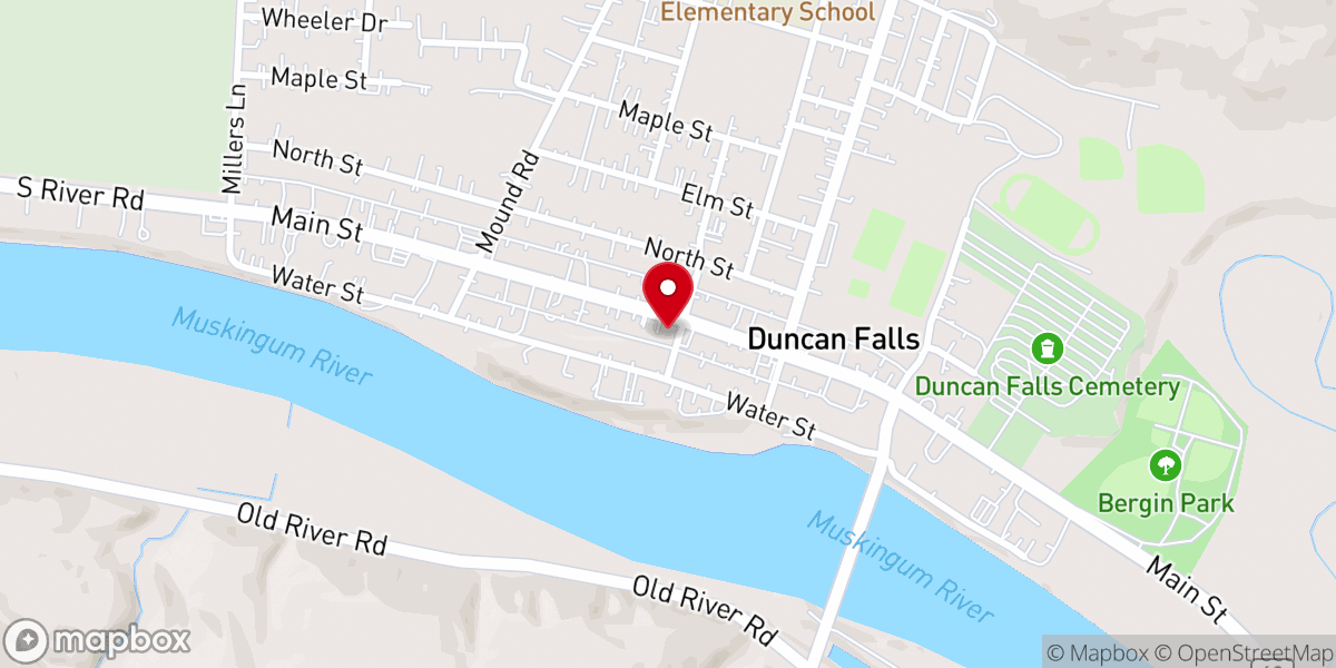 Map showing location of Beacon of Christ Church - Duncan Falls