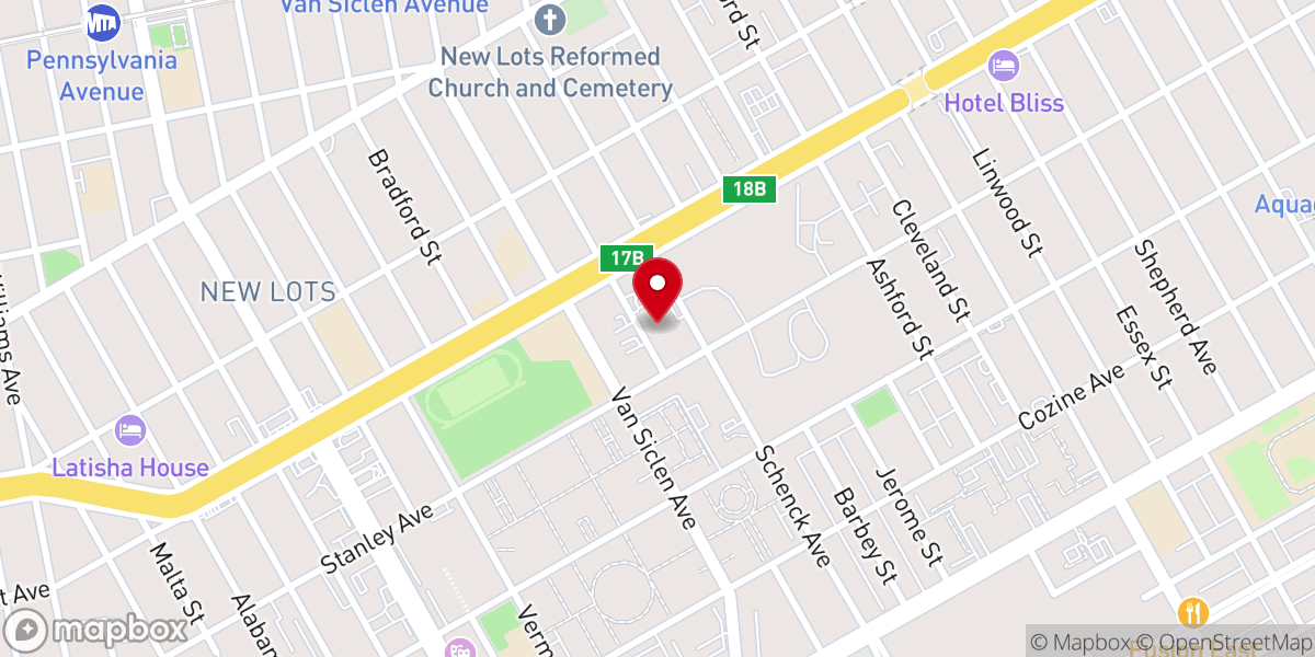 Map showing location of Saint Pauls Community Baptist Church
