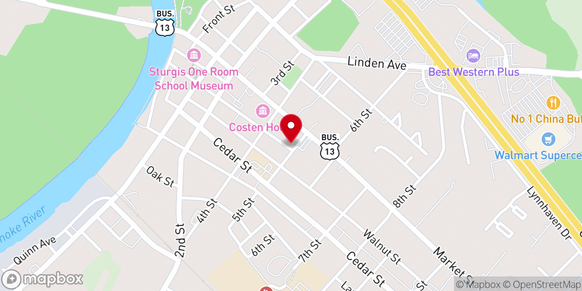 Map showing location of Bayside Community Church