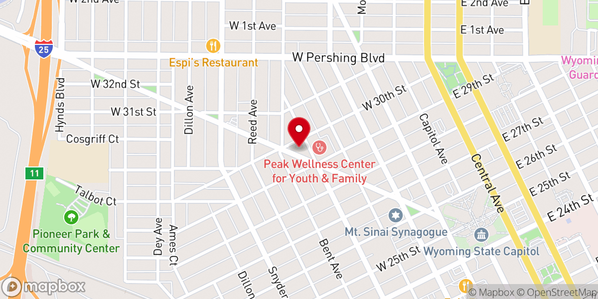 Map showing location of Cheyenne Korean Lord's Church