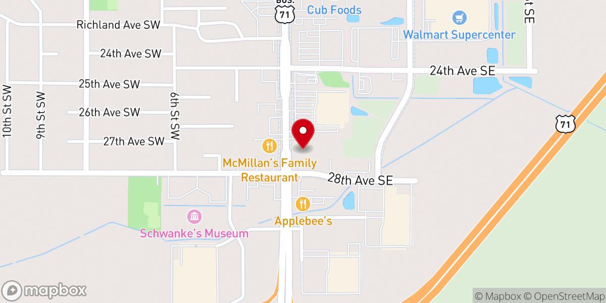 Map showing location of Perkins American Food Co.
