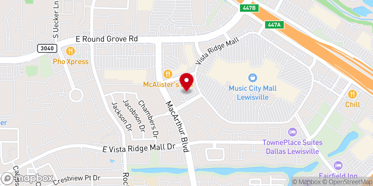 Map showing location of Serenity Church