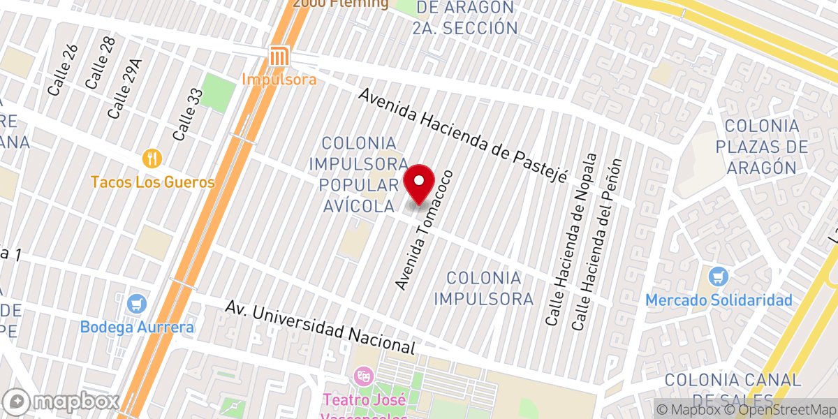 Map showing location of Iglesia Cristiana Galilea