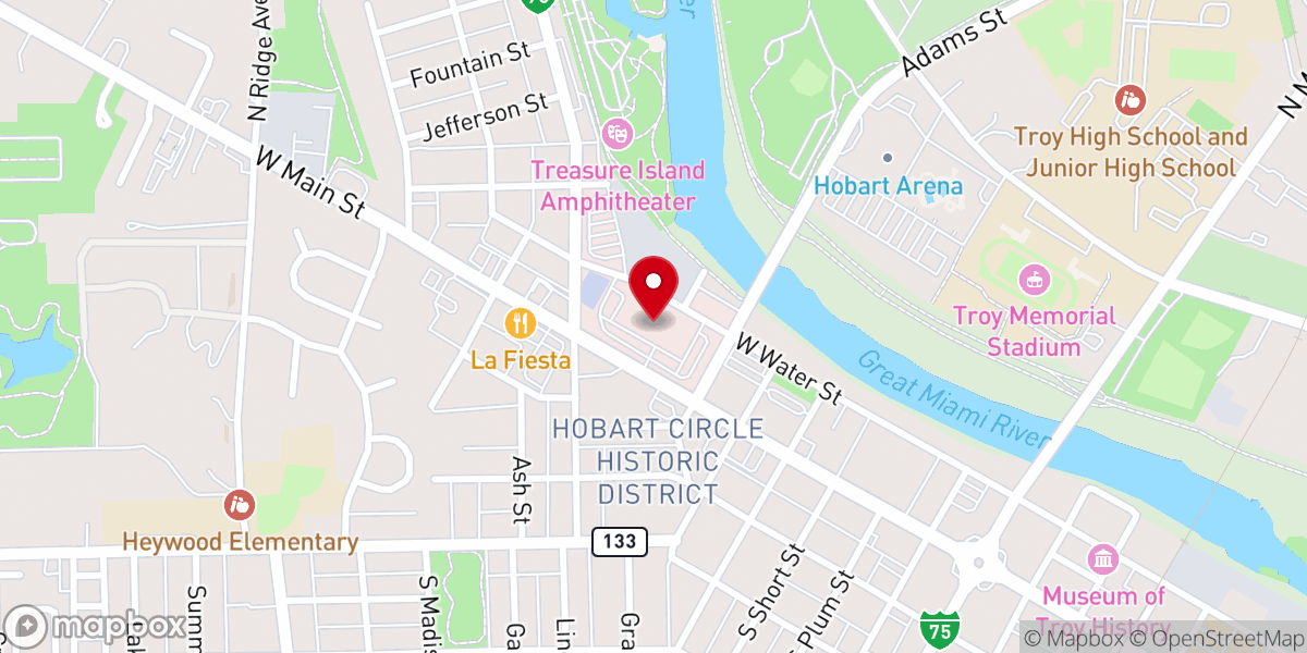 Map showing location of Kettering Health Troy