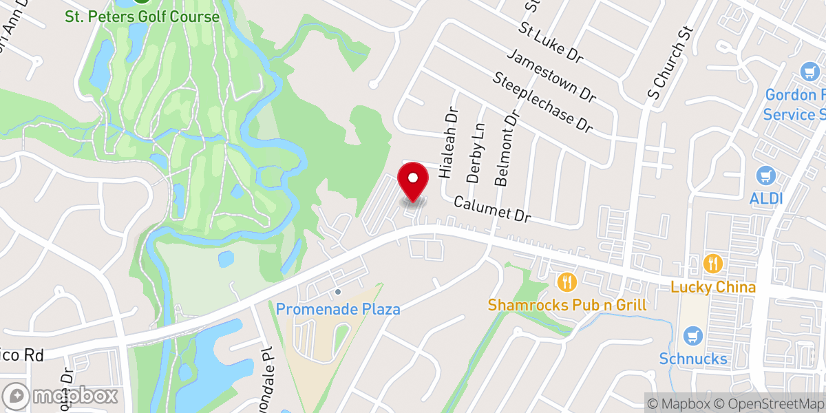 Map showing location of St. Peters Church of Christ
