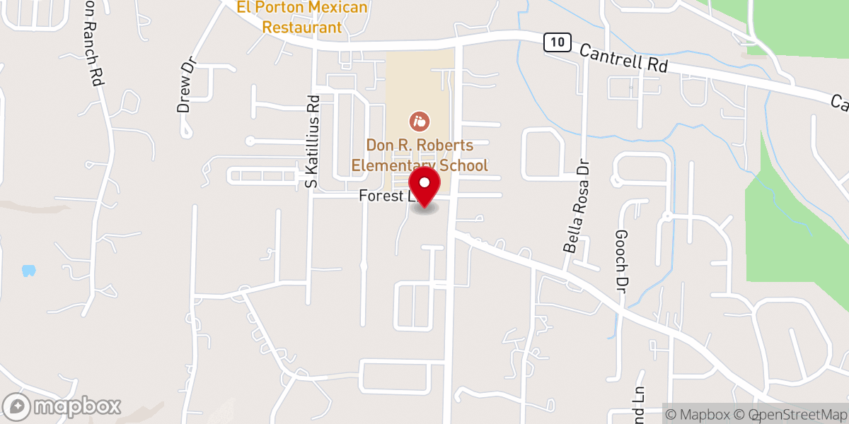 Map showing location of Little Rock West Assembly of God Church