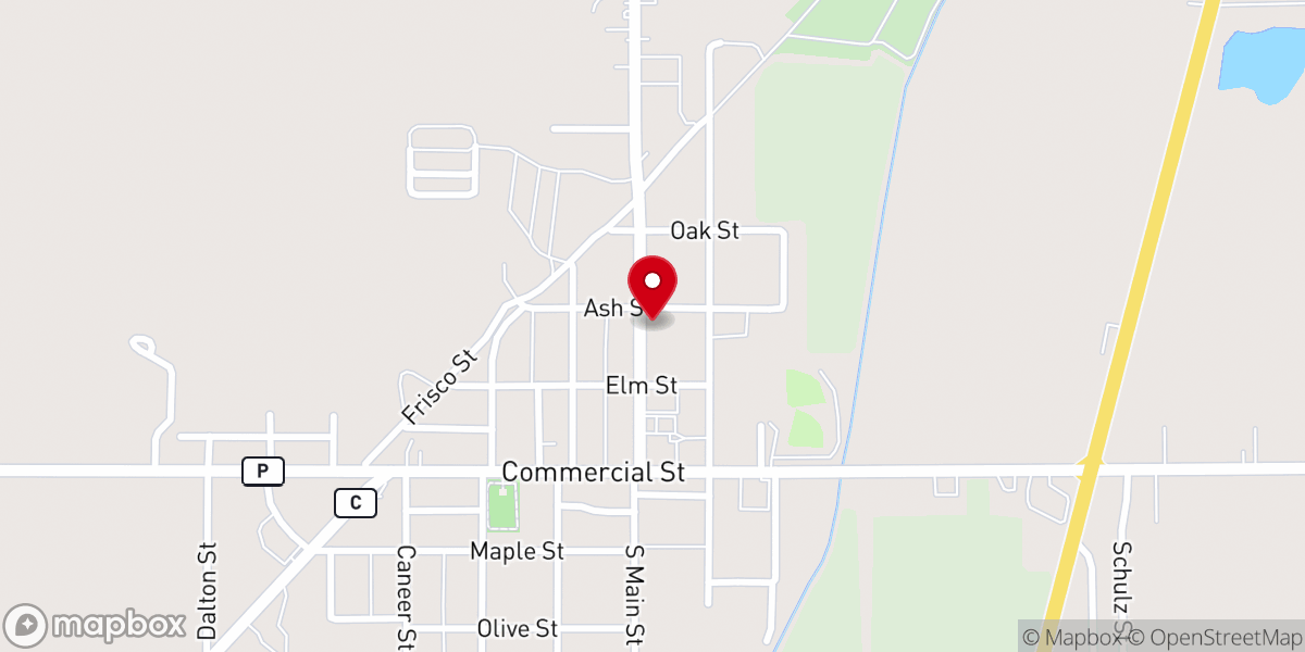 Map showing location of Senath First United Methodist