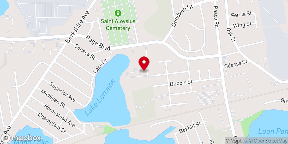 Map showing location of Lakeview Church