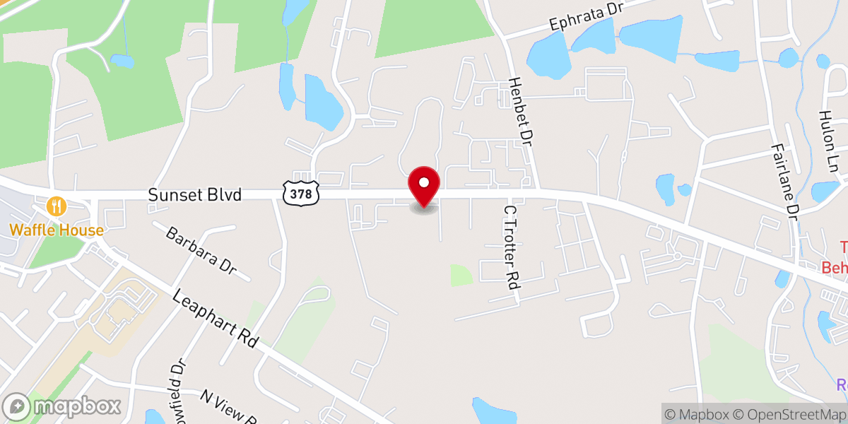 Map showing location of Saluda River Baptist Church
