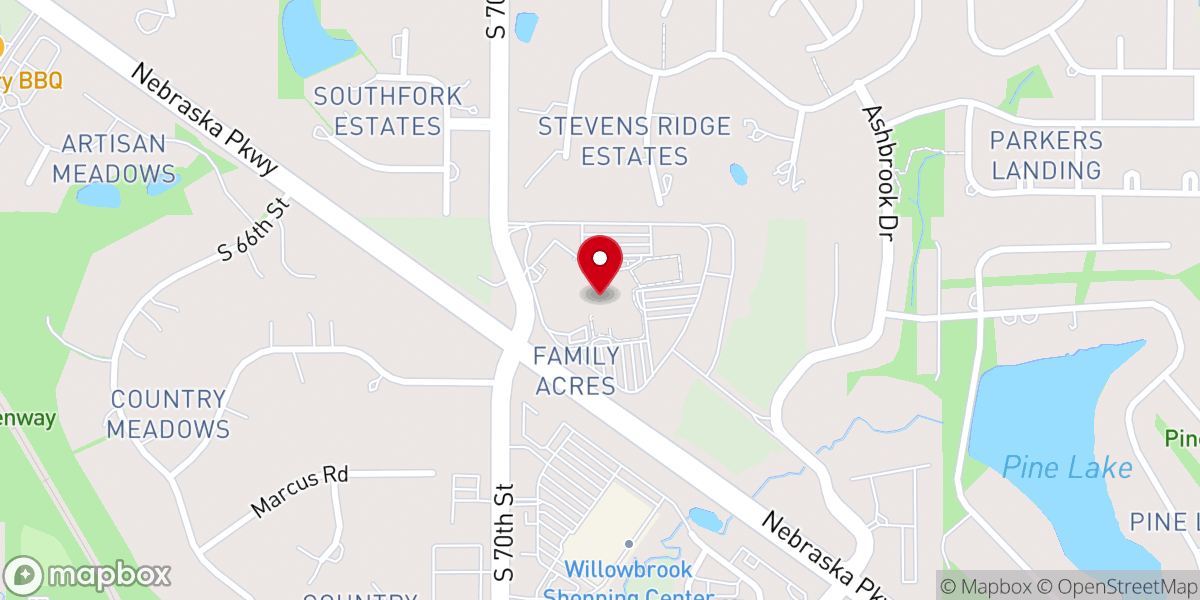 Map showing location of Lincoln Berean Church
