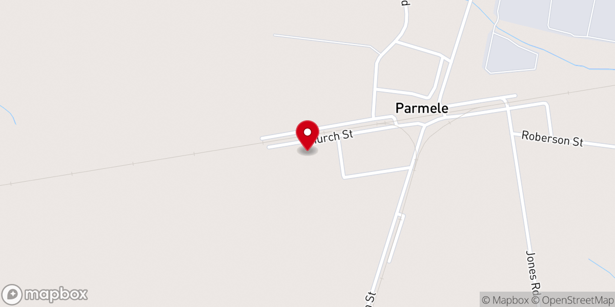 Map showing location of Olive Branch Baptist Church