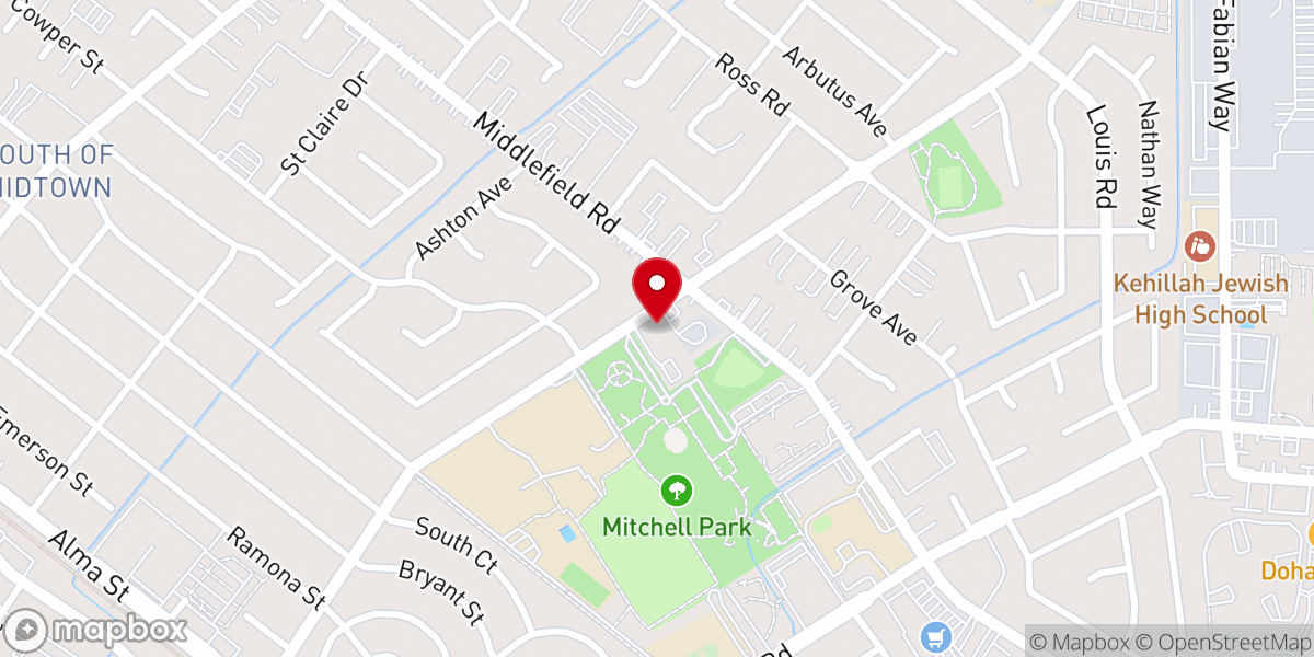 Map showing location of Covenant Presbyterian Church