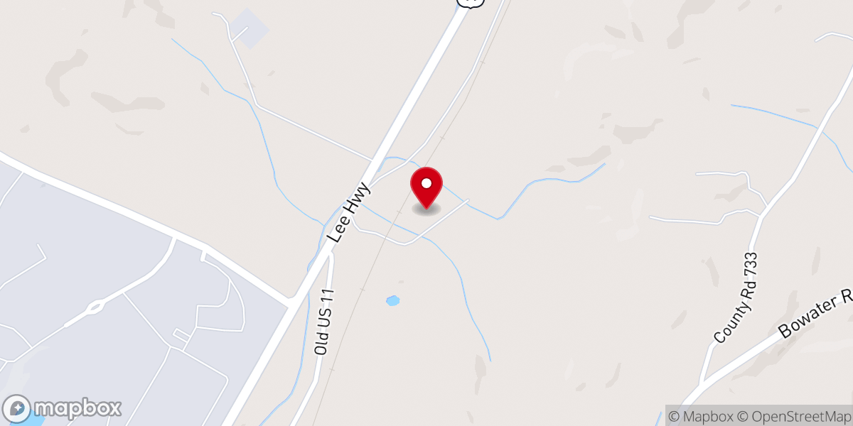 Map showing location of Solid Rock Baptist Church