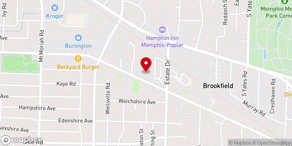 Map showing location of Christ the King Lutheran Church