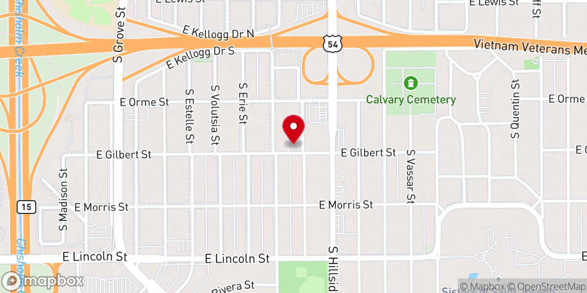 Map showing location of Lorraine Avenue Mennonite Church