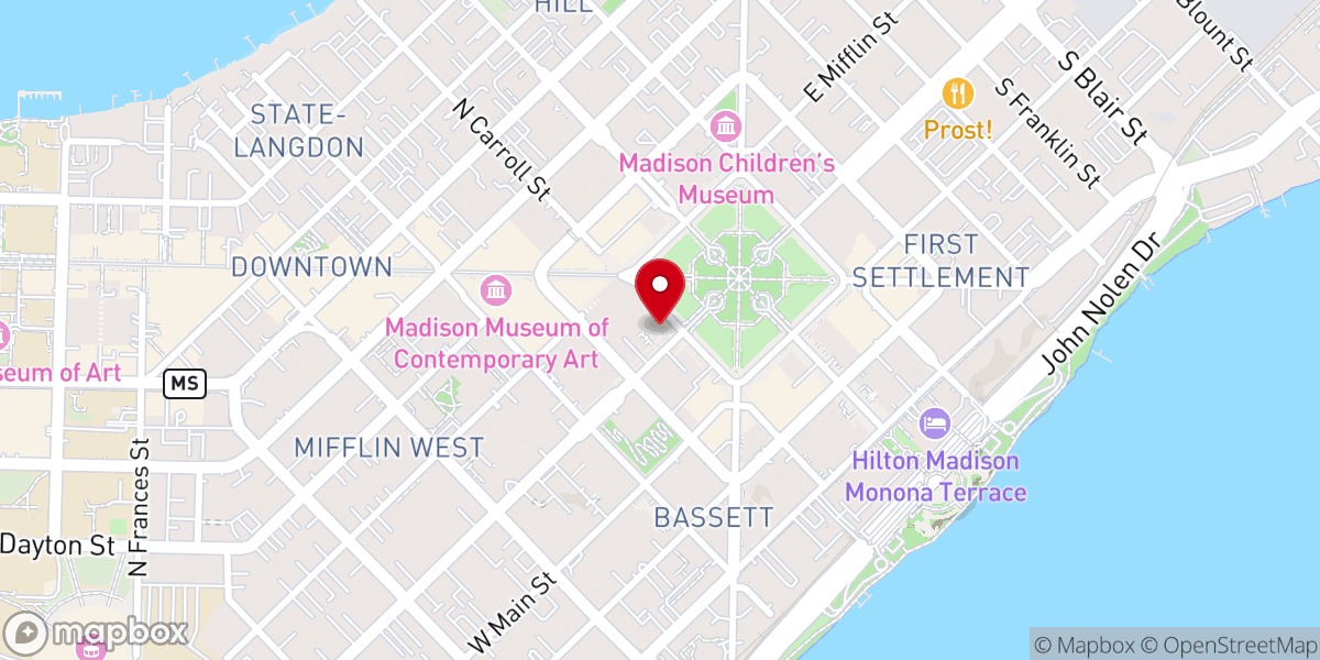 Map showing location of Grace Episcopal Church