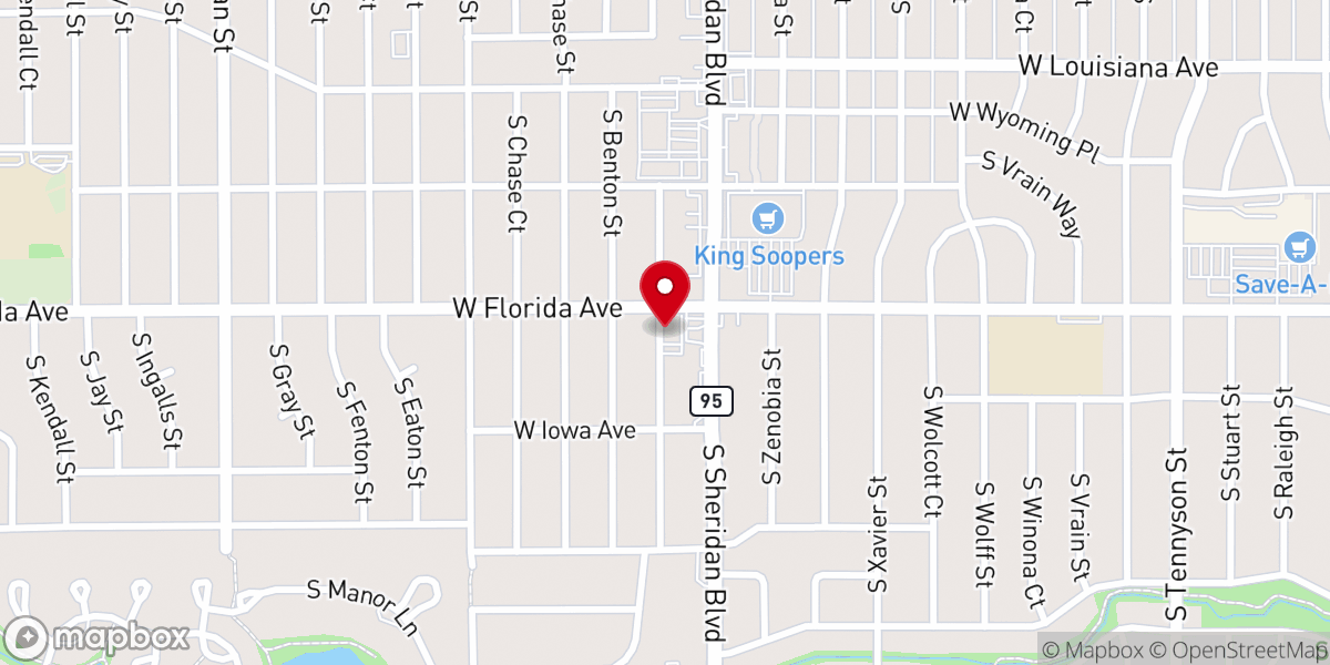 Map showing location of Southwest Bible Chapel