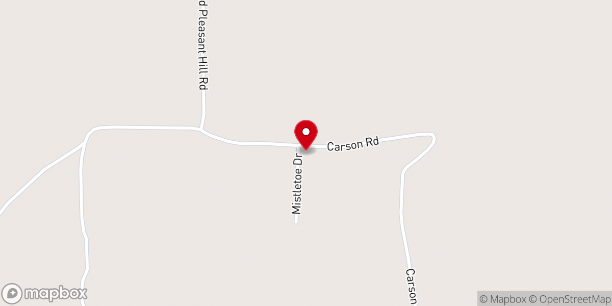 Map showing location of Carson Church