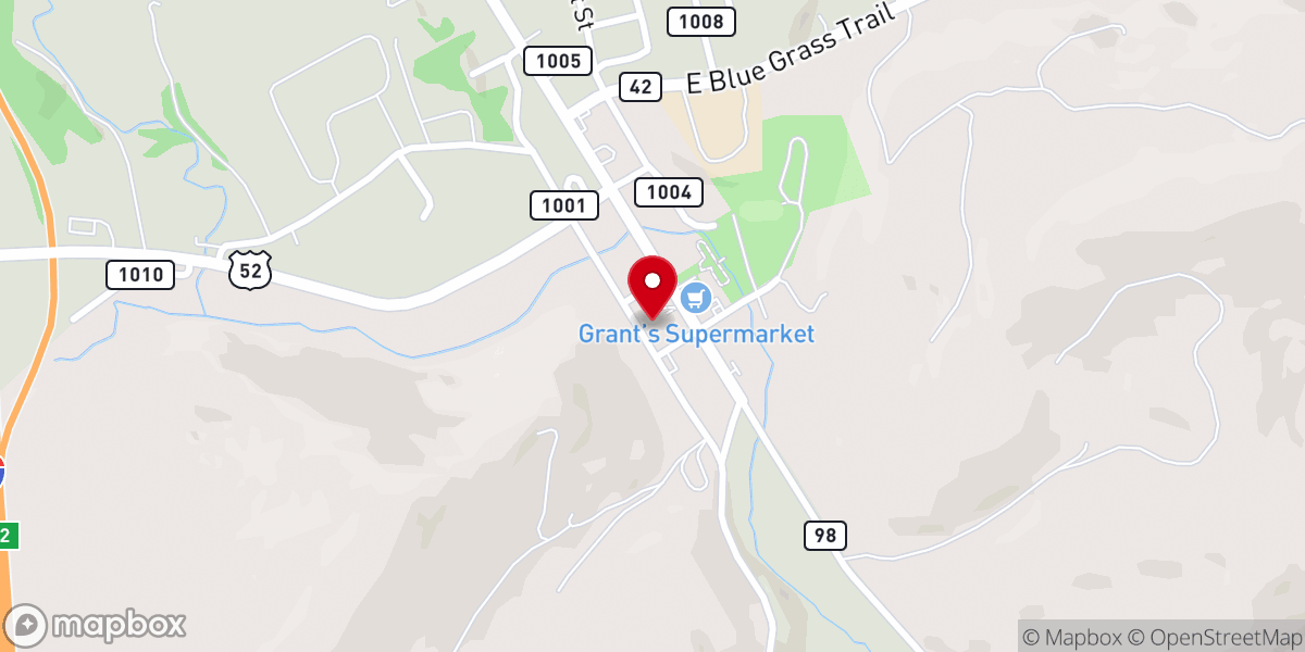 Map showing location of Bland County Sheriff's Office