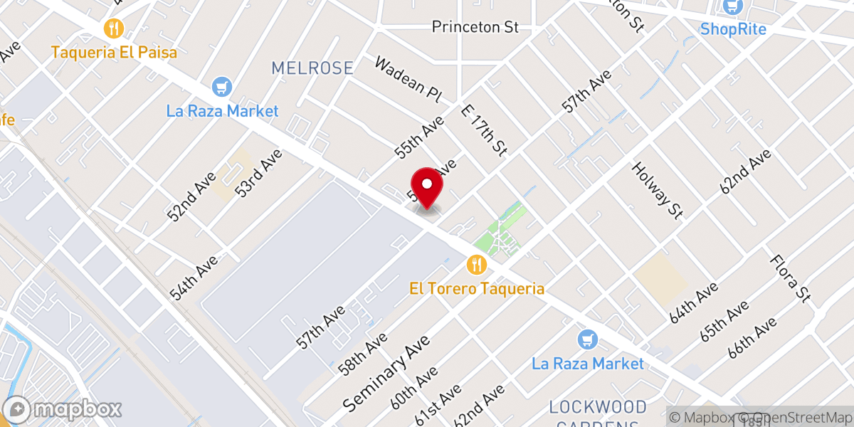 Map showing location of Saints' Rest Missionary Baptist Church