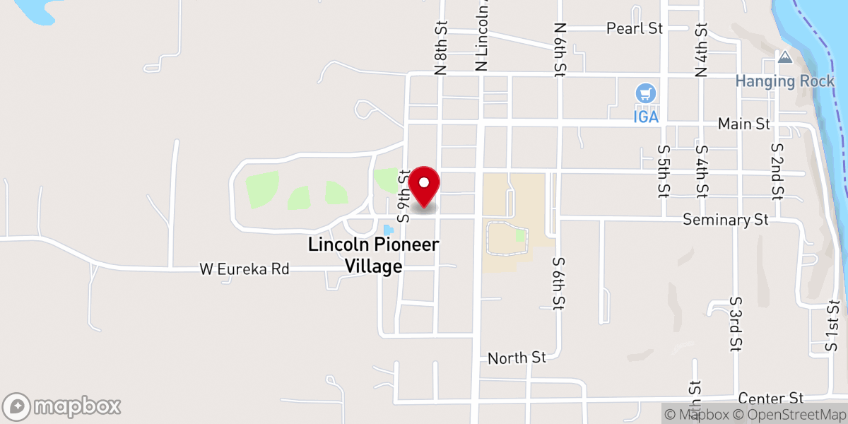 Map showing location of Smithfield Baptist Church