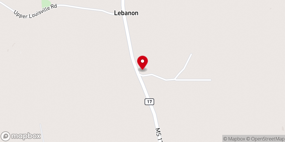 Map showing location of Lebanon Missionary Baptist Church