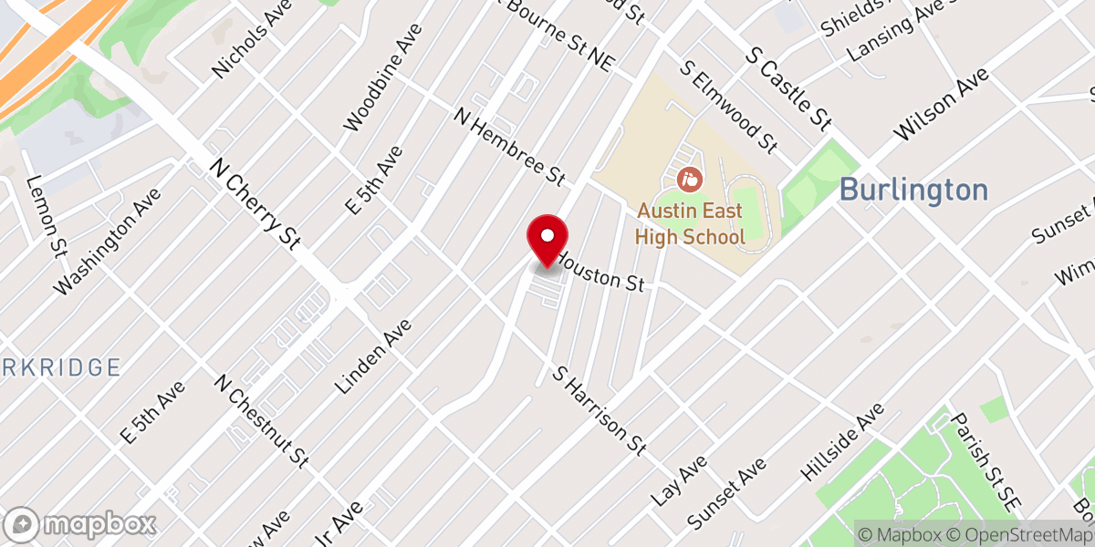 Map showing location of Payne Avenue Missionary Baptist Church