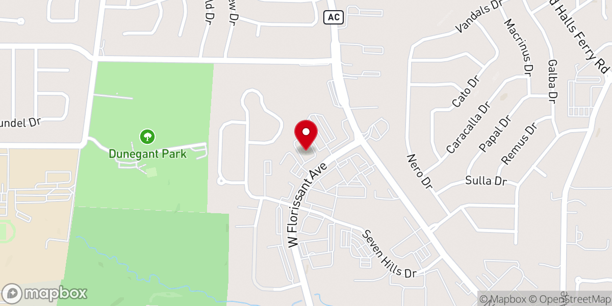 Map showing location of Tabernacle Alive St. Louis