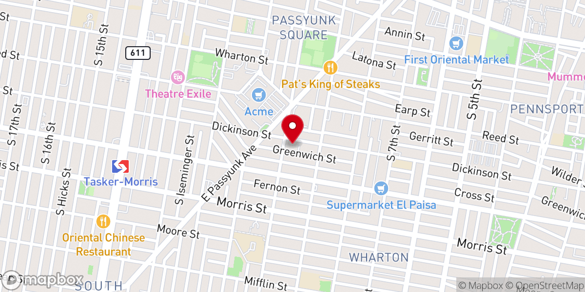 Map showing location of Annunciation BVM Church