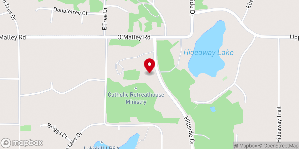 Map showing location of Holy Spirit Center