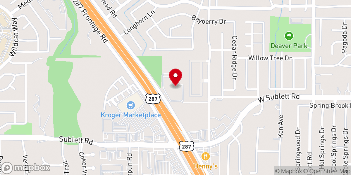 Map showing location of Fielder Church - South Oaks