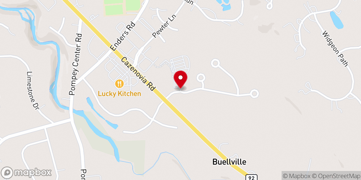 Map showing location of Eastern Hills Bible Church