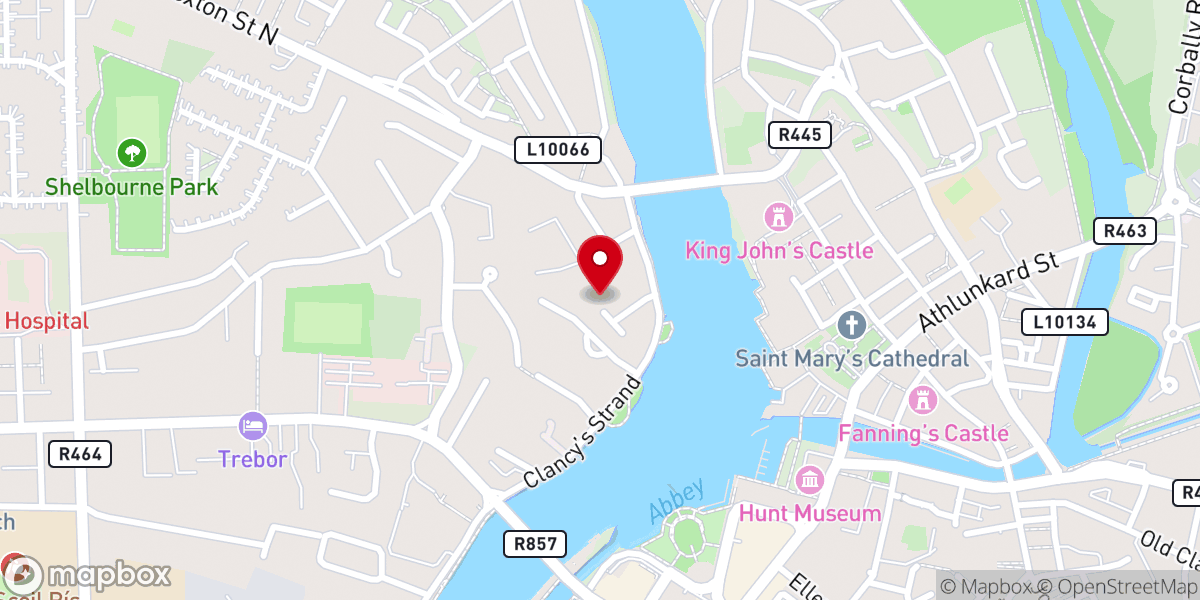 Map showing location of Franciscan Convent of Mary