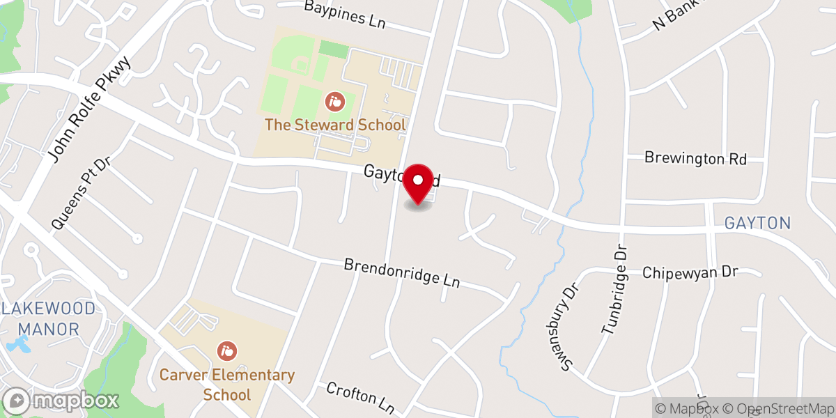 Map showing location of The Gayton Kirk Presbyterian Church