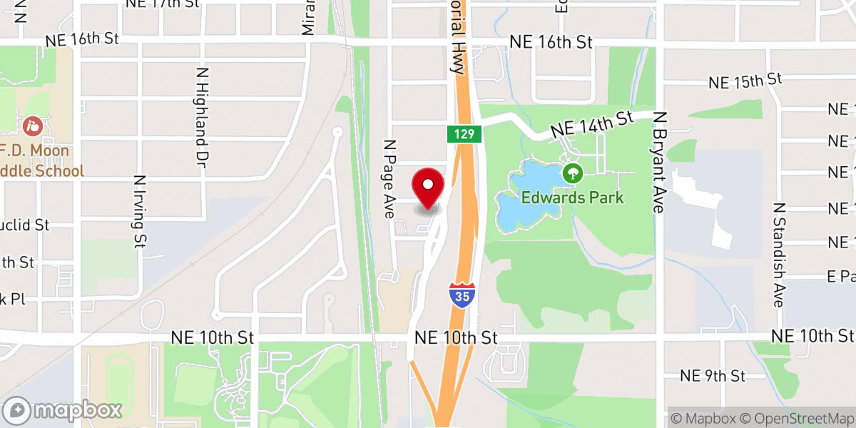 Map showing location of Tabitha Baptist Church