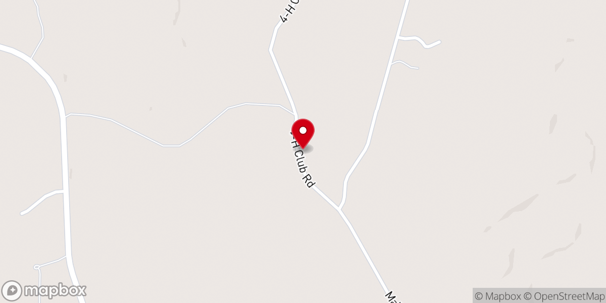 Map showing location of Sardis Lake Christian Camp