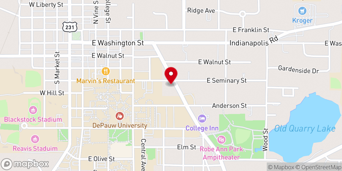 Map showing location of St Andrew's Episcopal Church