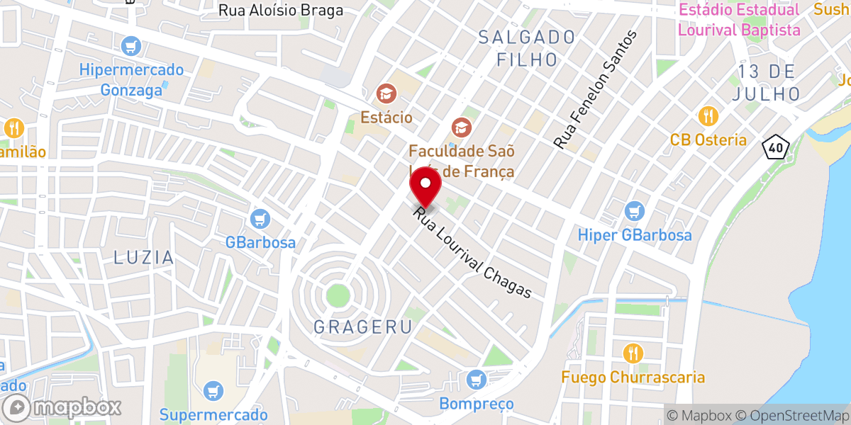 Map showing location of O Brasil Para Cristo
