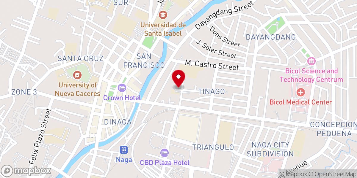Map showing location of Word for the World - Naga City