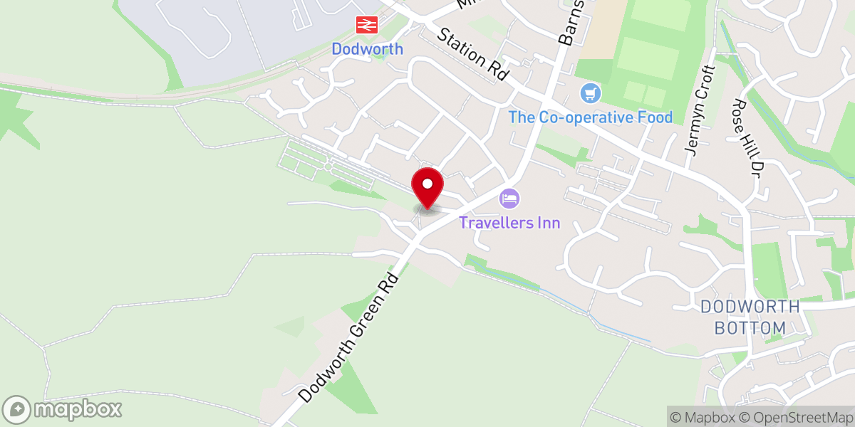 Map showing location of St John The Baptist C Of E Church